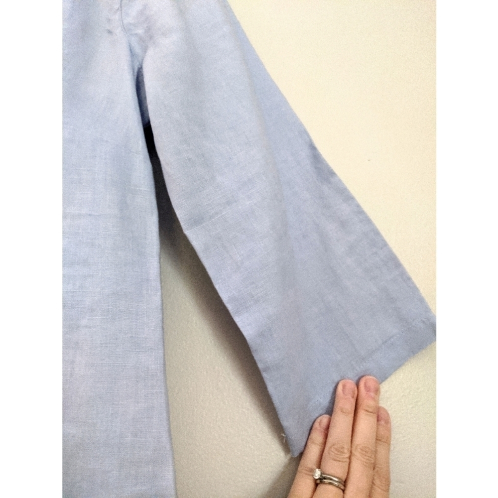 Malvin I Love Linen Embroidered Blue Tunic Dress - Picture 8 of 8